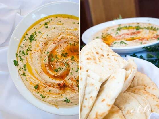 homemade hummus and pita