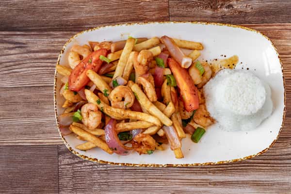 Saltado de Camarones