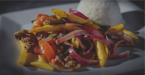 meat and peppers