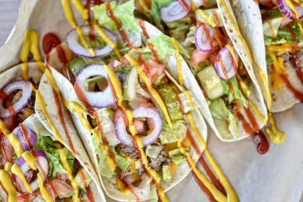 Cheeseburger Style Bison - 2 Tacos