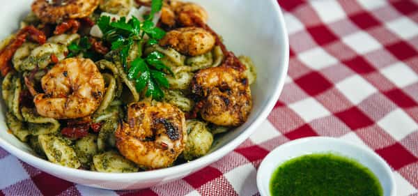 Shrimp Pesto Orecchiette