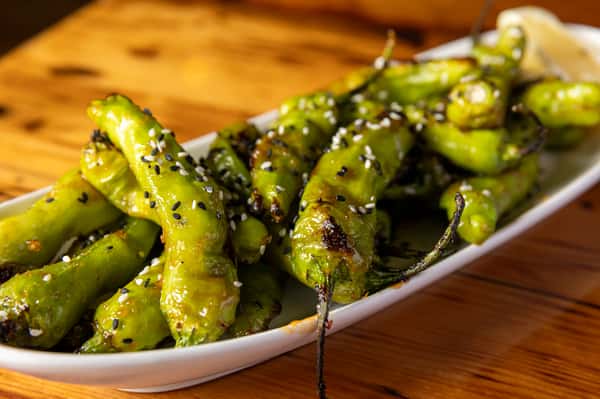 Miso Glazed Roasted Shishitos