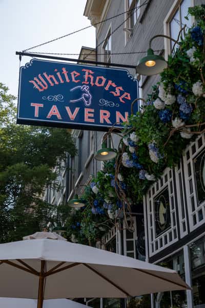 White Horse Tavern exterior sign