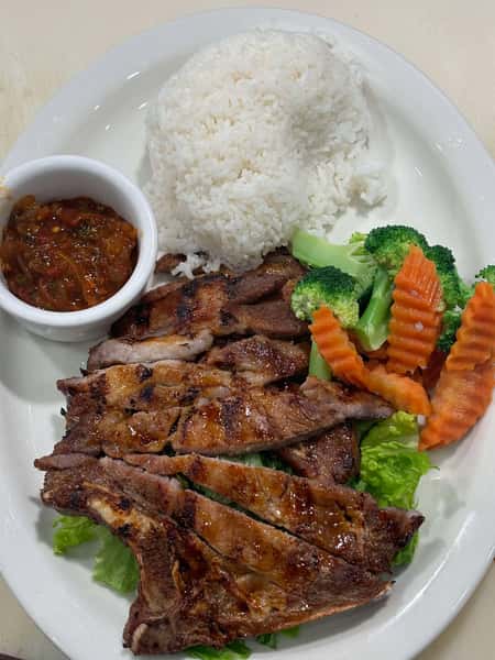 38 Grilled Pork Chop with Rice