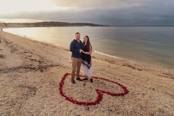 engagement on the beach