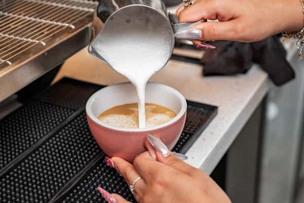 pouring milk