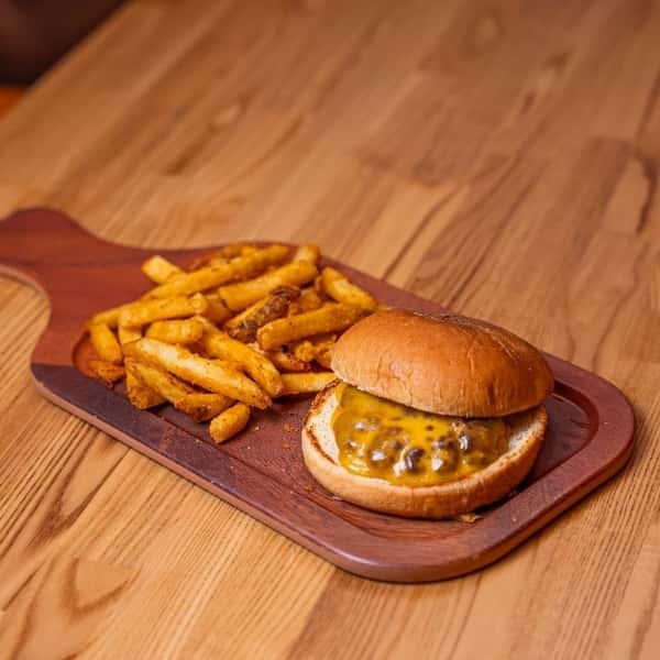 burger and fries