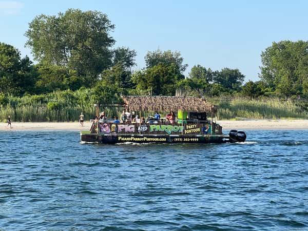Pontoon in water