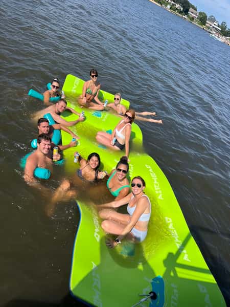 Guests on swim mat