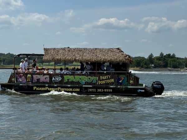 Pontoon in water