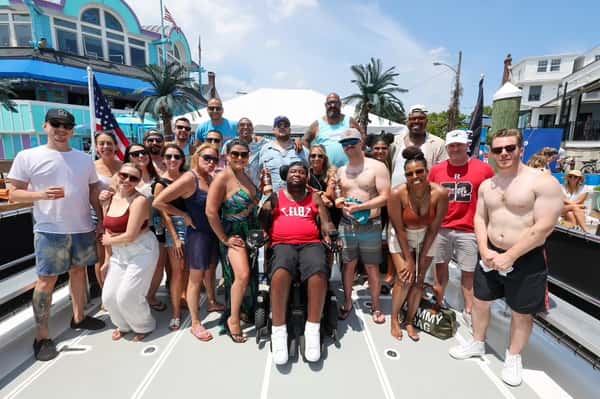 Eric LeGrand on dock