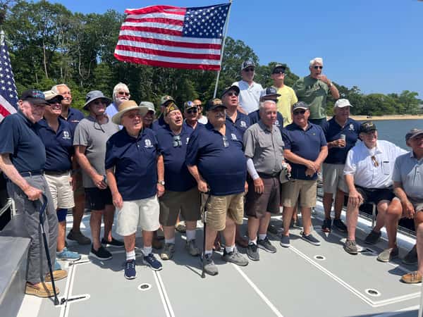 Veteran group shot on boat