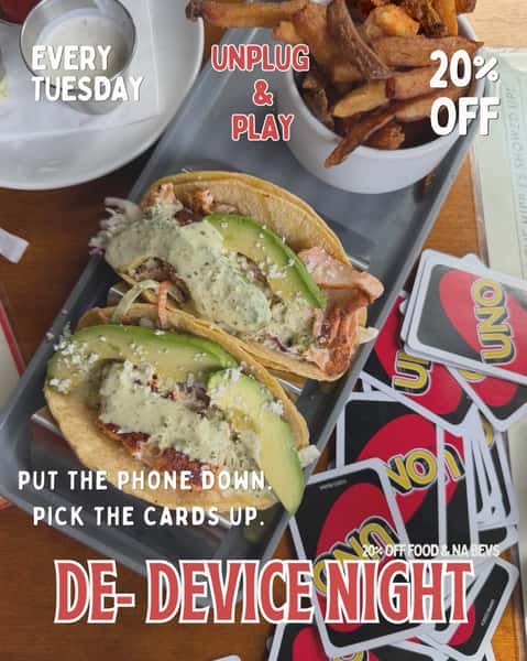 Ready to unplug? Put the phones down and spend the night with good food, games, and even better company at De-Device Night.
#WaterlooIceHouse #AustinEvents #ThingsToDoInAustin #AustinFoodies #AustinTX