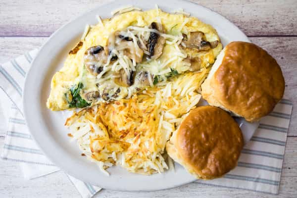 Spinach Mushroom Omelette*
