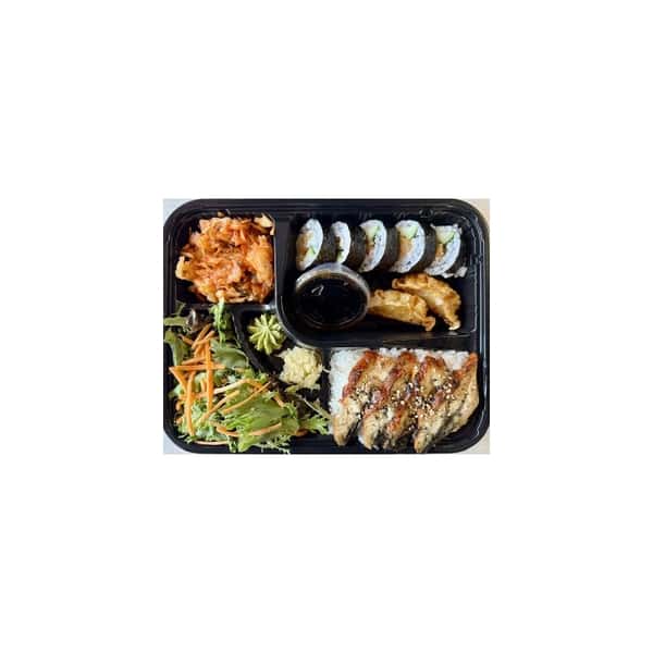 Shrimp Tempura Cucumber Sushi Bento