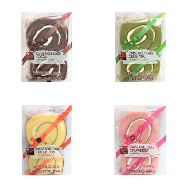 Japanese Swiss Roll Cake - Variety Pack (4 pc)