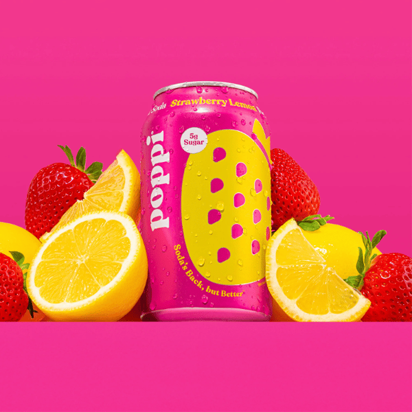 poppi Prebiotic Soda - Strawberry Lemon