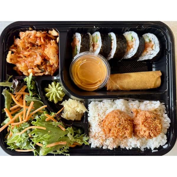 Spicy Tuna Cucumber Sushi Bento
