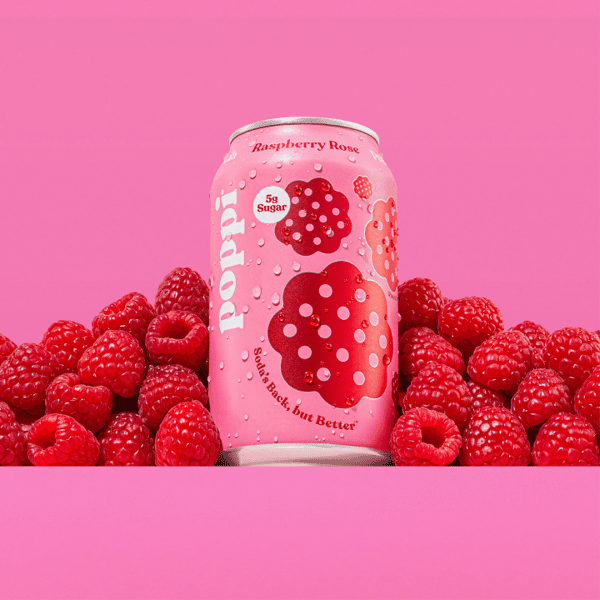 poppi Prebiotic Soda - Raspberry Rose