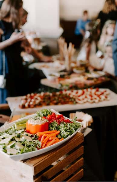 Catering spread of food