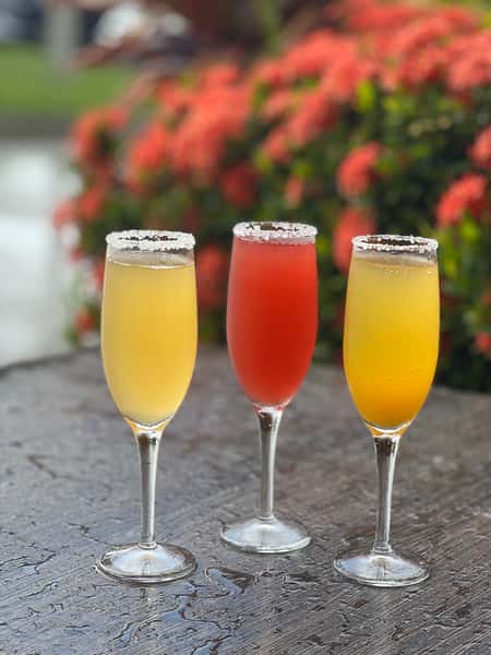 Bellini- Prosecco with Peach, Mango or Strawberry puree