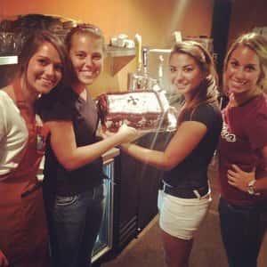 Employees celebrating