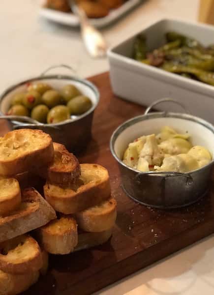 Italian breads and cheeses