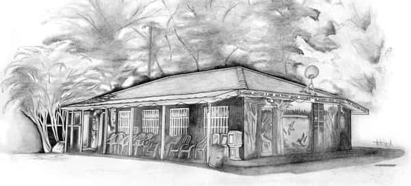 Drawing of Hunter's Pub and Steakhouse