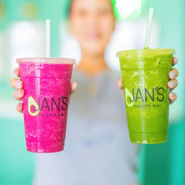 Fruit smoothies from Jan's Health Bar.