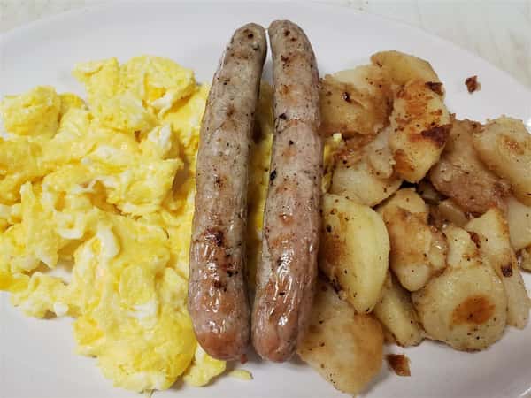3 Eggs with German Sausage