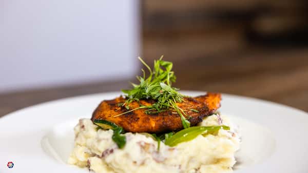 steak and mashed potatoes