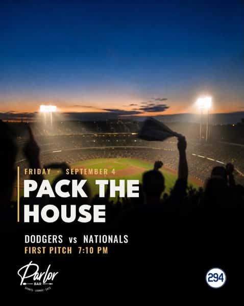 No football this week, but we got the boys on this week. We got Watch Party Friday happening so bring the crew, friends, fam, great grand parents, anybody. Lets have some fun this Friday!

Happy Hour Mon–Fri 4–7PM 🍻

14226 Whittier Boulevard
Whittier, CA 90605

(562) 360-1945

#LetsGoDodgers #Dodgers #ParlorBar #PBW #SpeakeasyBarInWhittier