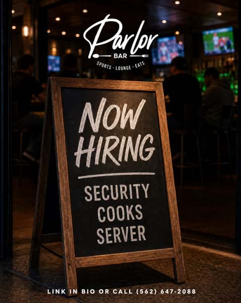 You have experience in being a security guard, being a server, or as a cook. We need want you to join the Parlor Bar fam. Send us your resume or bring it directly. 

14226 Whittier Boulevard
Whittier, CA 90605

Monday - Thursday:4:00 pm - 12:00 am
Friday - Saturday:11:00 am - 2:00 am
Sunday:11:00 am - 12:00 am

#ParlorBar #PBW #SpeakeasyBarInWhittier #WhittierHappyHour #Hiring