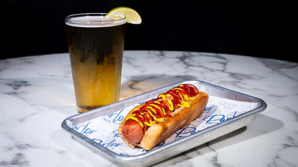 DOS EQUIS PINT & HOTDOG SPECIAL