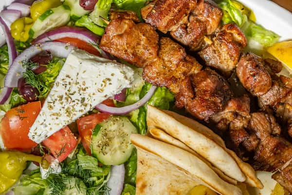 Pork Souvlaki Platter