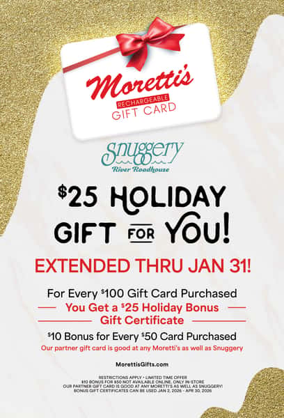 Bonus Gift Cards Extended through January