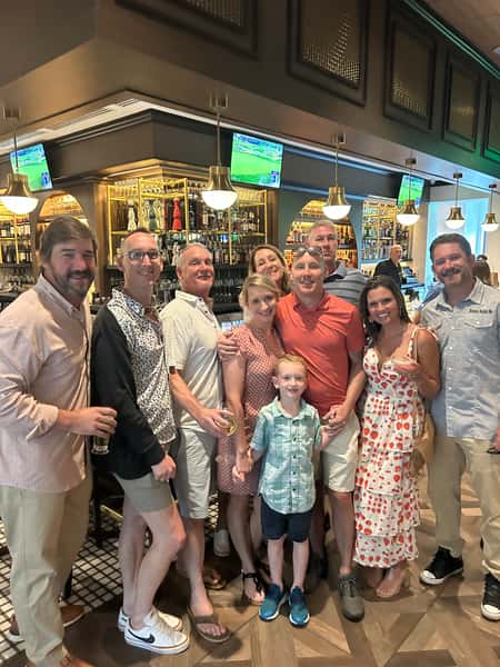 Family at bar
