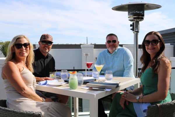 Guests on rooftop
