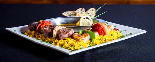 Chicken and steak skewers