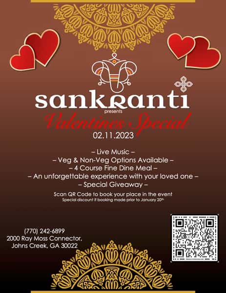 Valentine's Dinner  on Feb 11th 6:00 PM to 8:00 PM