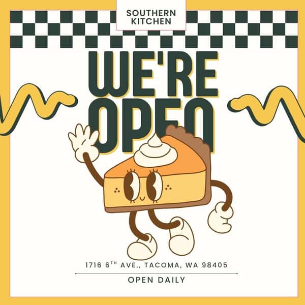 Hey Y'all!

Here are our current hours:

Sunday 9AM-7PM
Monday - Thursday 11AM-7PM
Friday 11AM-8PM
Saturday 9AM - 8PM

See you soon!

#southernkitchentacoma #tacomawa #seattle #worldcup #pnw