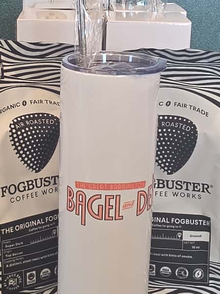 Gb Bagel Coffee Tumbler with Free Coffee