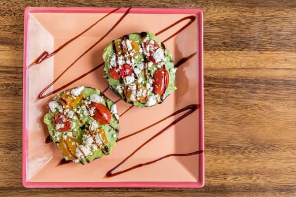 Balsamic Tomato Feta Avocado Toast
