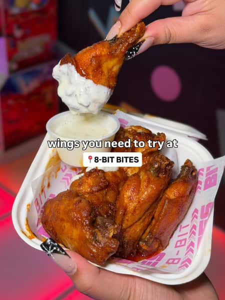 Have you tried our bone-in wings? 🍗 

Our wings take a dip in a flavorful brine, get fried to crispy perfection, then tossed in your choice of bold, mouthwatering sauces.