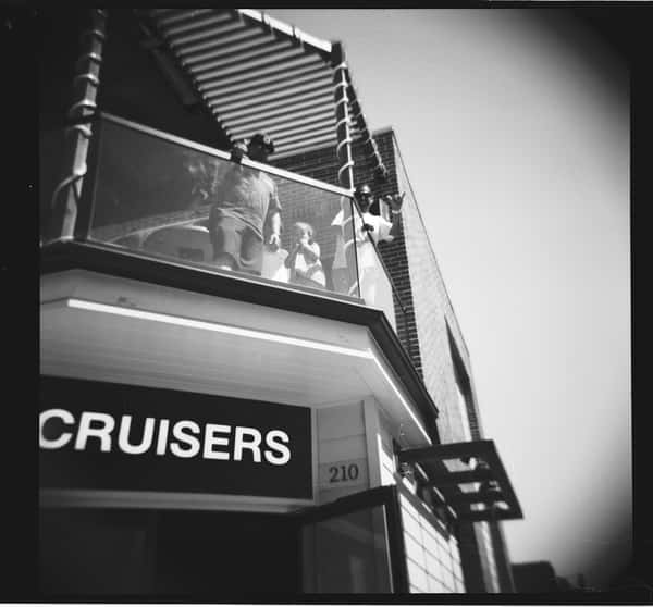 Cruisers front sign and rooftop patio