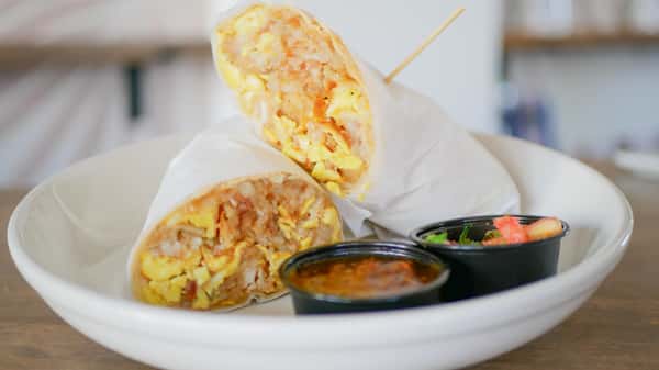 Chicken, Biscuits, and Gravy Burrito