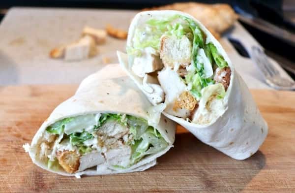 Crispy Chicken Caesar Salad or Wrap