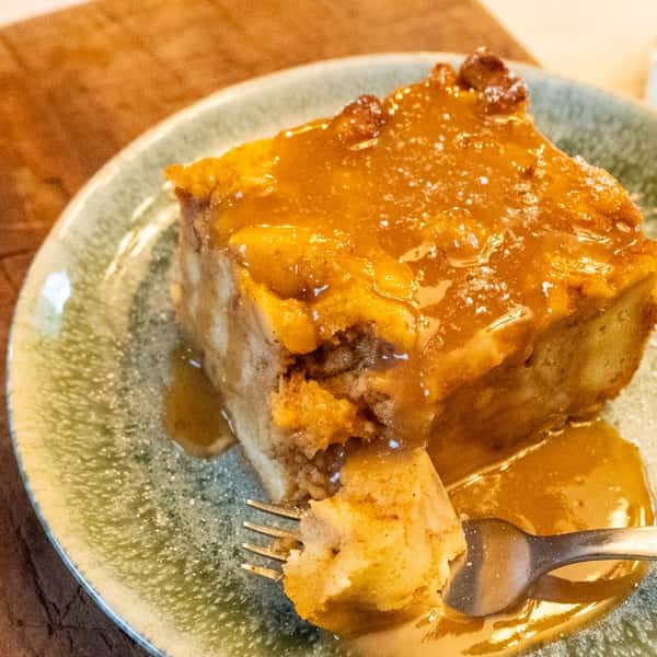 Pan of Pumpkin Bread Pudding