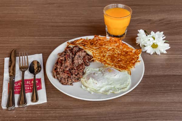 3. Corned Beef Hash with Two Eggs Any Style