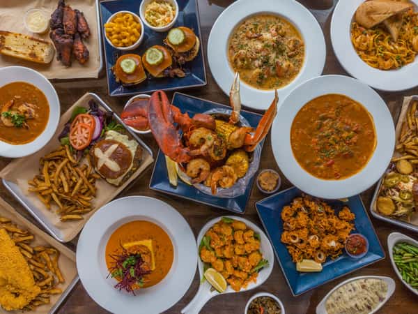 overlay of food